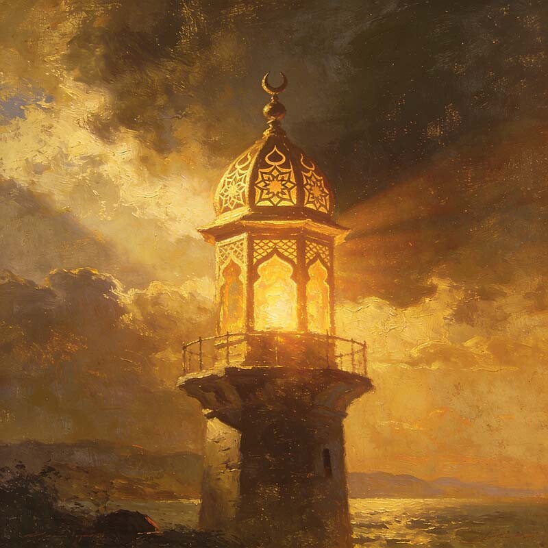 faro-dorato-stilizzato-con-motivi-geometrici__19437